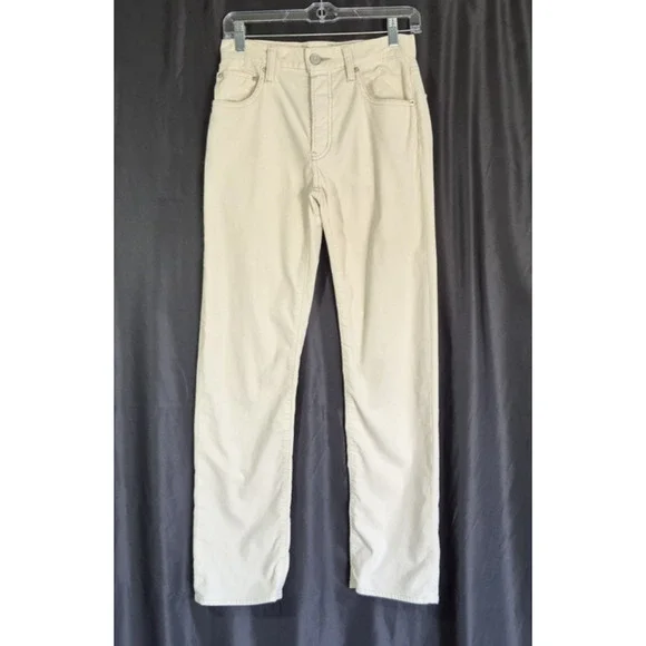 Moussy Vintage SAAB Corduroy Slater Cream Straight Leg Jean Pants 25 - Picture 2 of 8